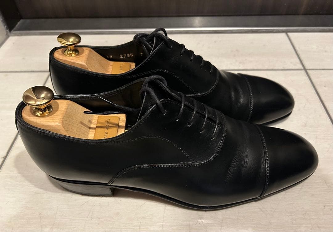 Campanile ドレスシューズ黒キャップトゥ　サイズ7