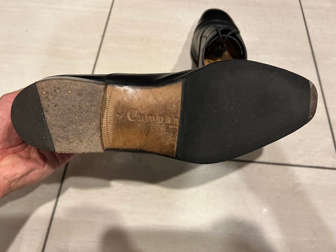 Campanile ドレスシューズ黒キャップトゥ　サイズ7