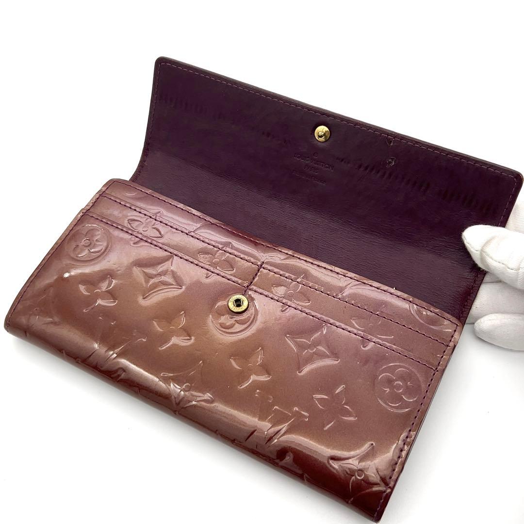 ルイヴィトン 長財布 モノグラム ヴェルニ ポルトフォイユサラ