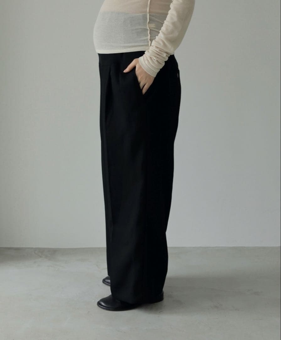 【Reha.】Tuck Wide Pants マタニティパンツ36 anuke