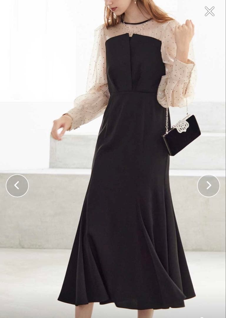 Dorry Doll ドットスリーブマーメイドドレス