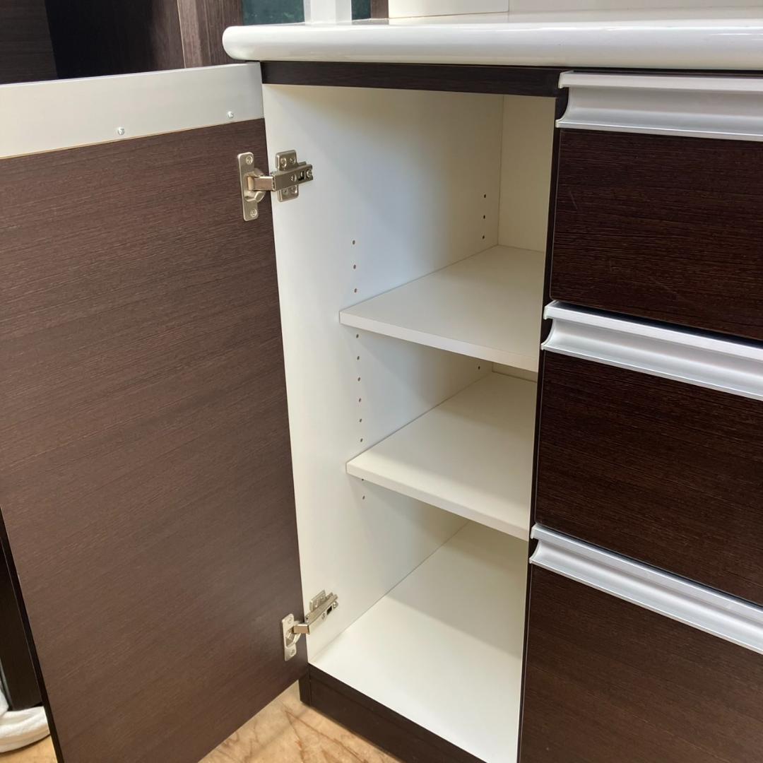 【福岡市 市内近郊限定】NITORI 食器棚 120㎝幅 ワイド 配達設置無料♬