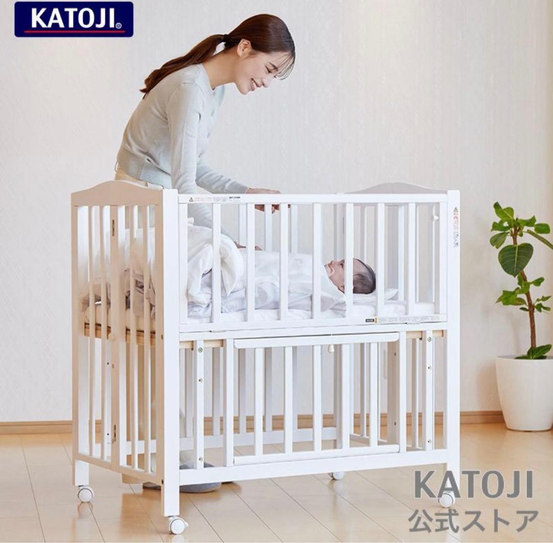 KATOJI 折りたたみ式　ベビーベッド (新生児〜24ヵ月まで) ミニベッド