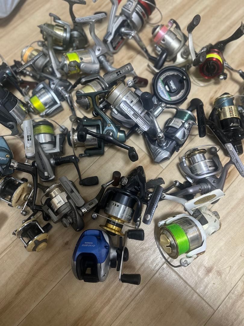 スピニングリール多数セット (ジャンク品)