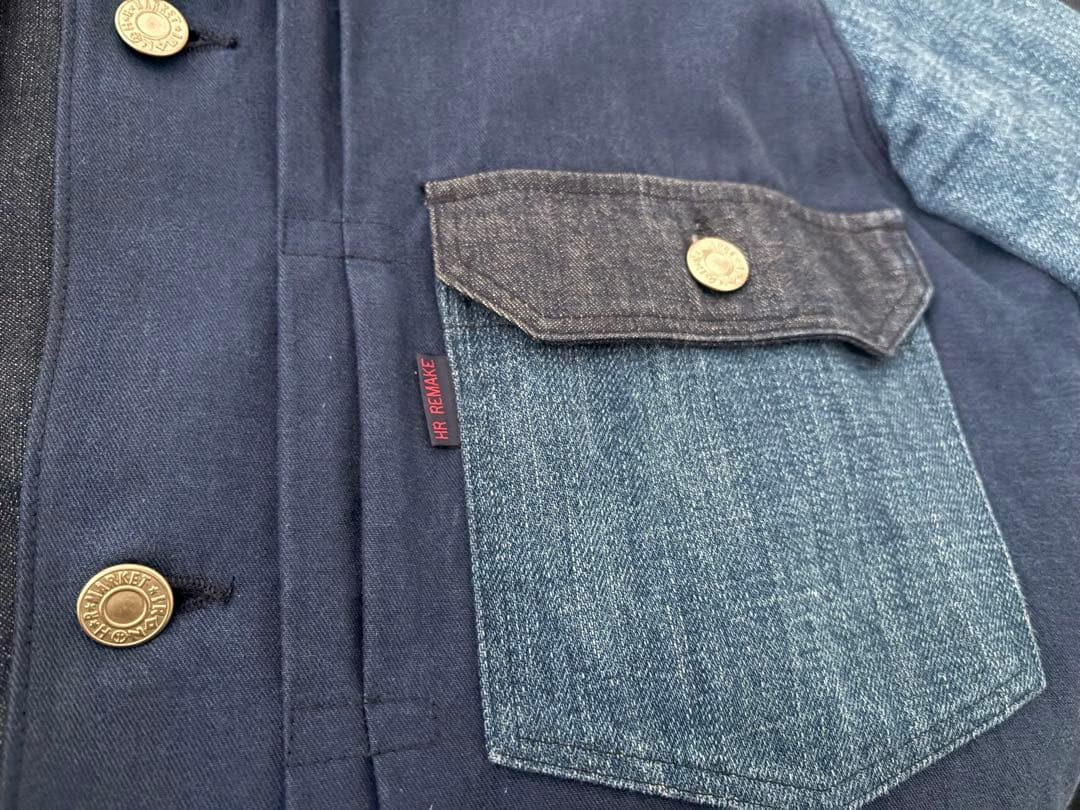 HR.MARKET デニム ジャケット メンズ パッチワーク L ジーンズ