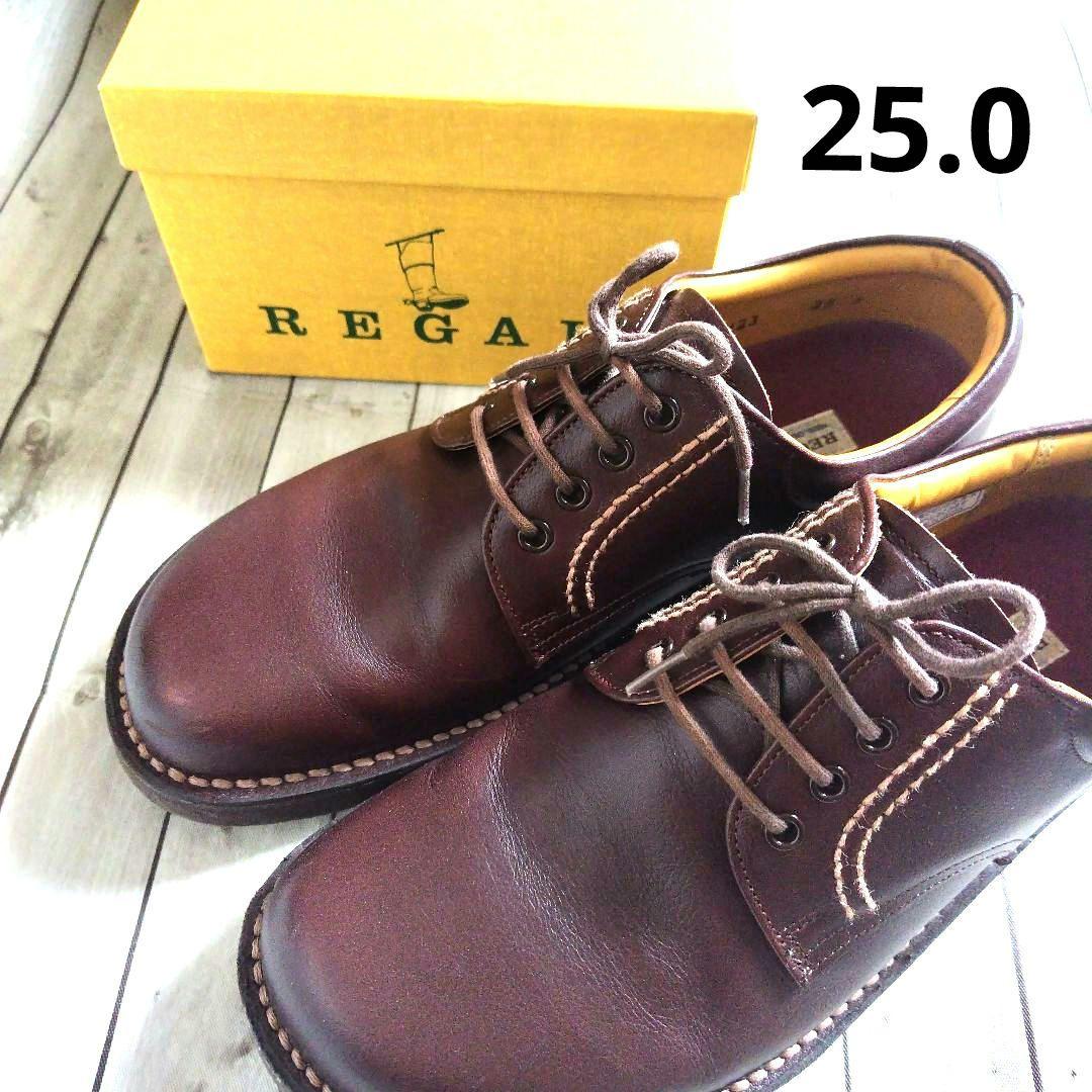 REGAL Walker ダークブラウン ワークブーツ　25cm 幅広EEE