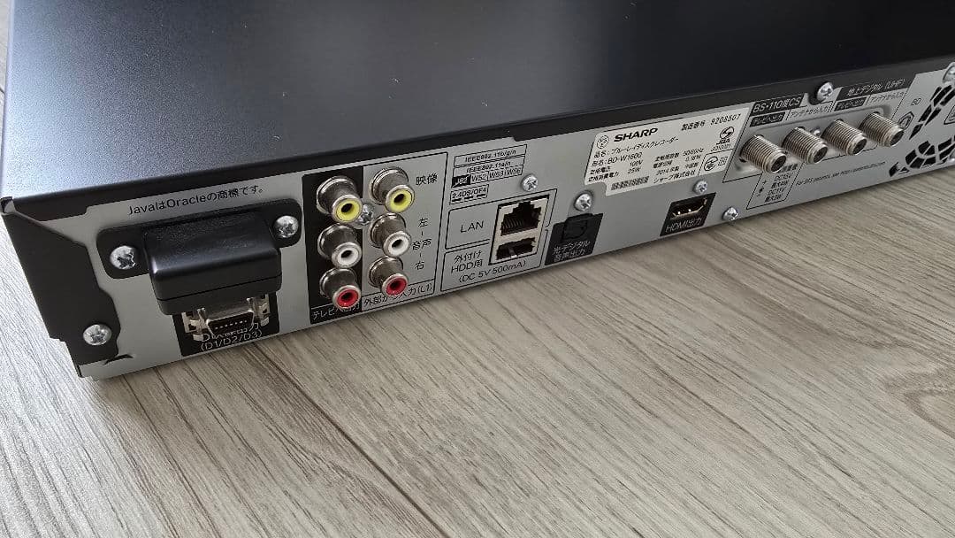 SHARP BD-W1600 ブルーレイディスクレコーダー