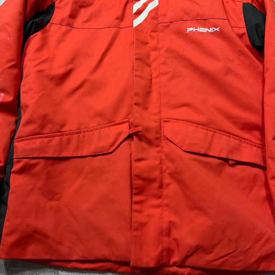 近年モデル Phenix フェニックス スキーウェア 赤×黒 150cm 袖ロゴ
