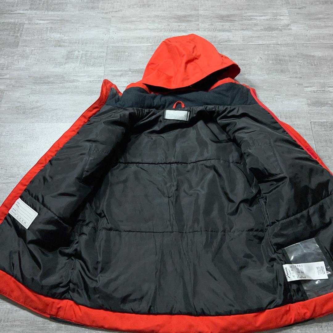 近年モデル Phenix フェニックス スキーウェア 赤×黒 150cm 袖ロゴ