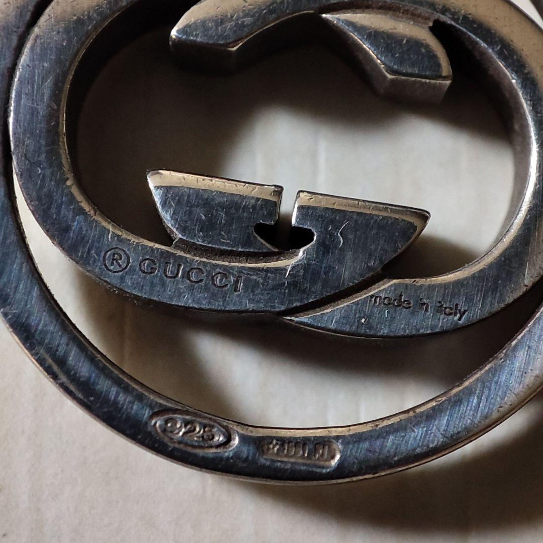 オールドグッチ GUCCI シルバー ロゴペンダント ネックレス