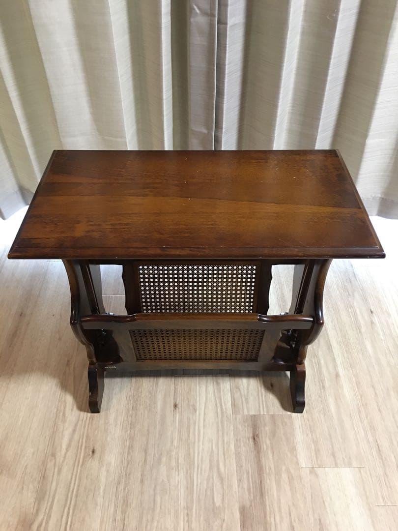 カリモク　マガジンラック　モダンアンティーク