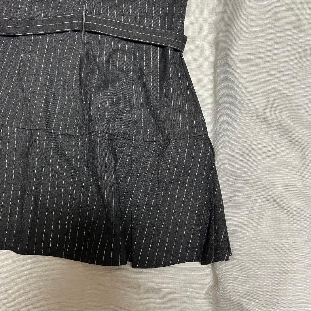 robe de fleurs ストライプタイトフィットミニドレス