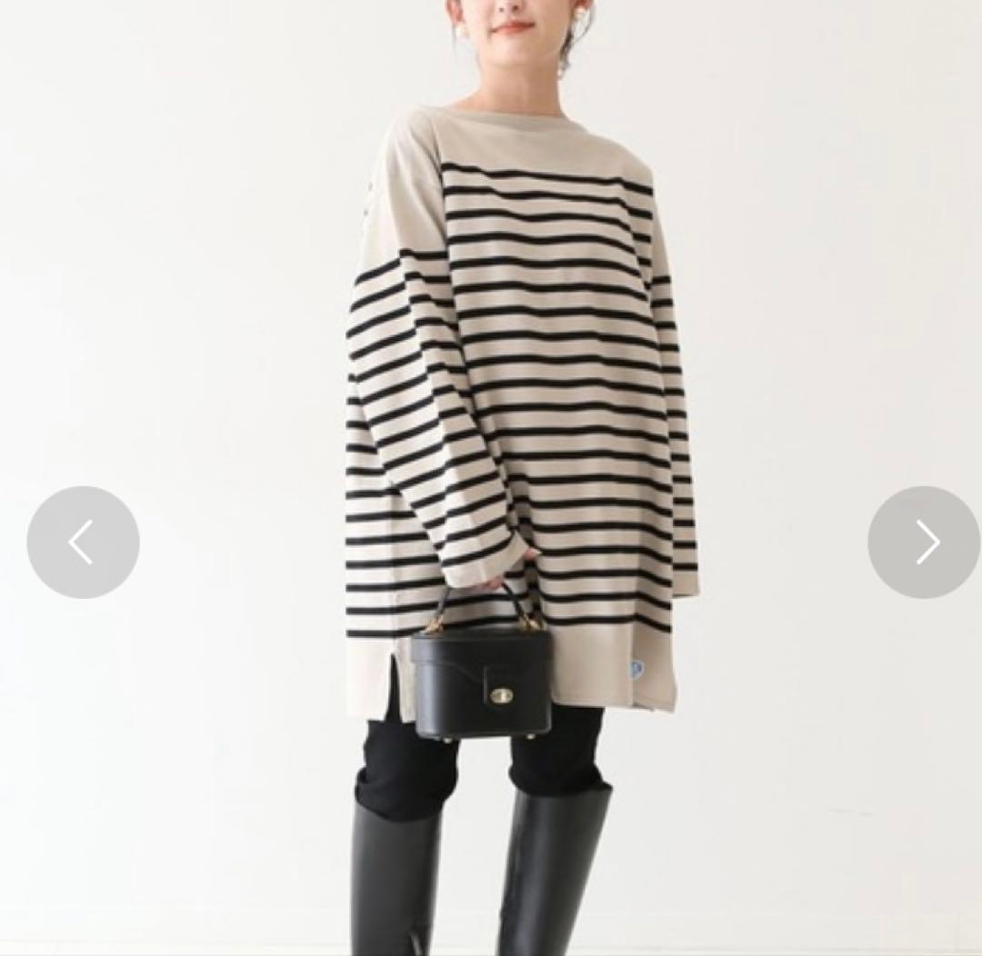 【新品タグ付】SLOBE IENA ORCIVAL ビッグボーダーカットソー