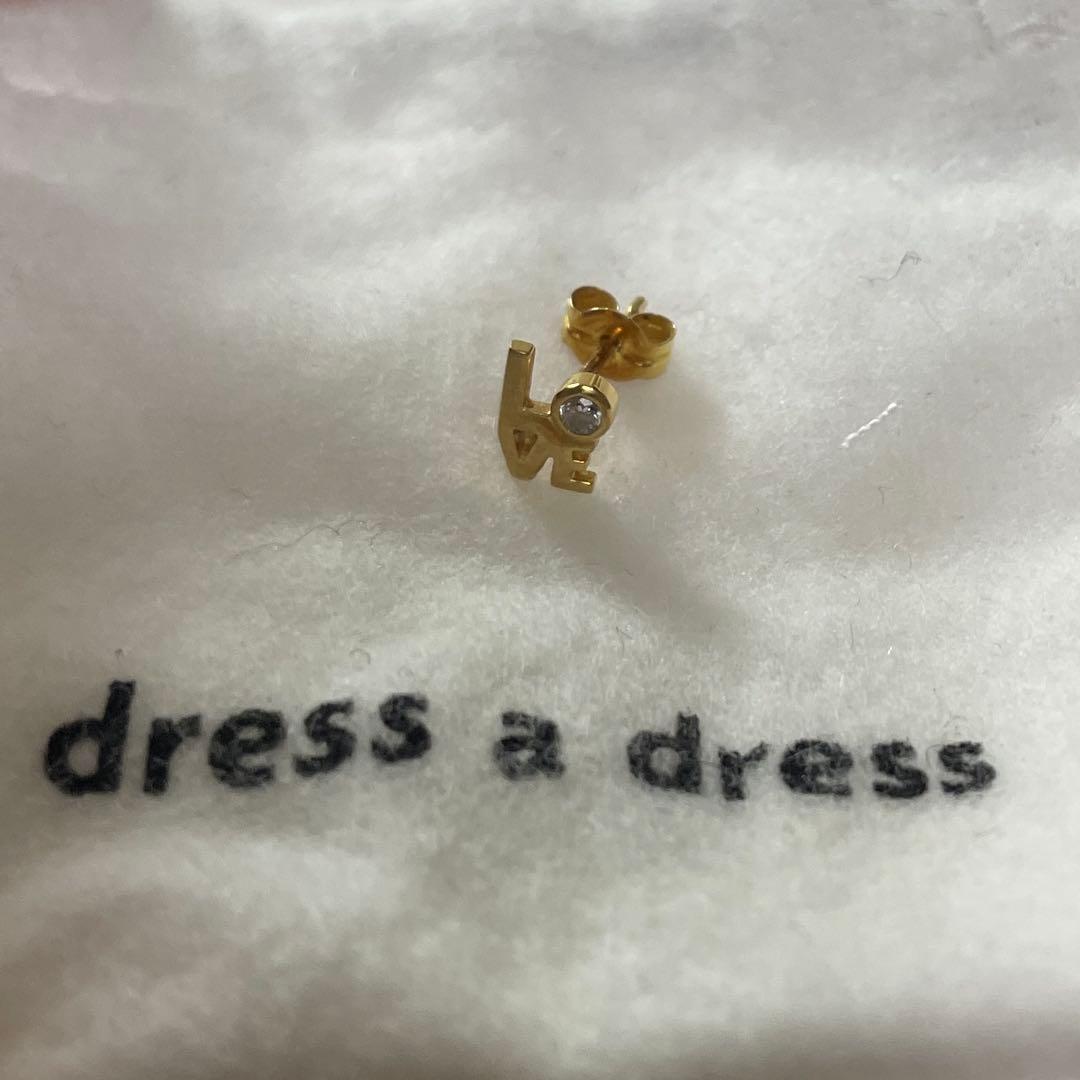dress a dress 18K ゴールド LOVE ピアス
