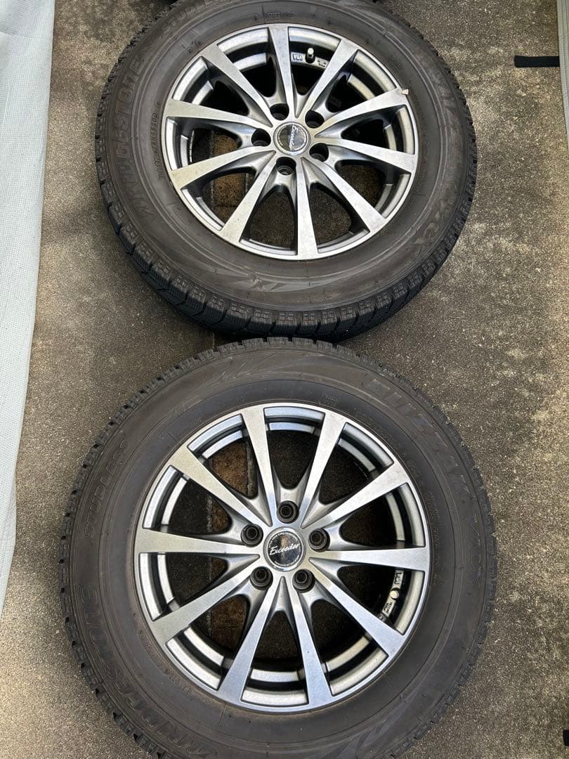 195/65R15 スタッドレスタイヤ ブリザックVRX エクシーダー 5穴