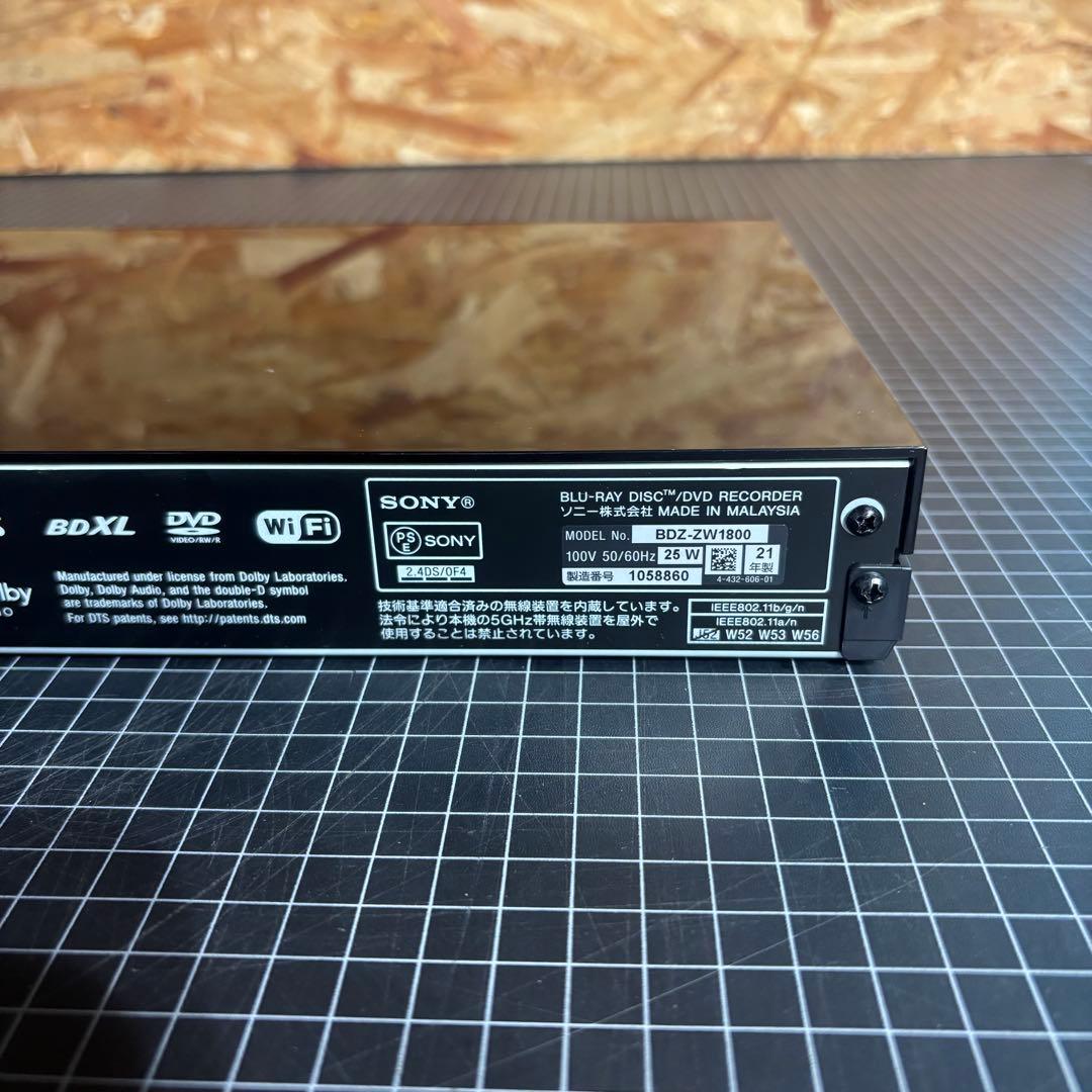 SONY ブルーレイDVDレコーダー BDZ-ZW1800/送料無料
