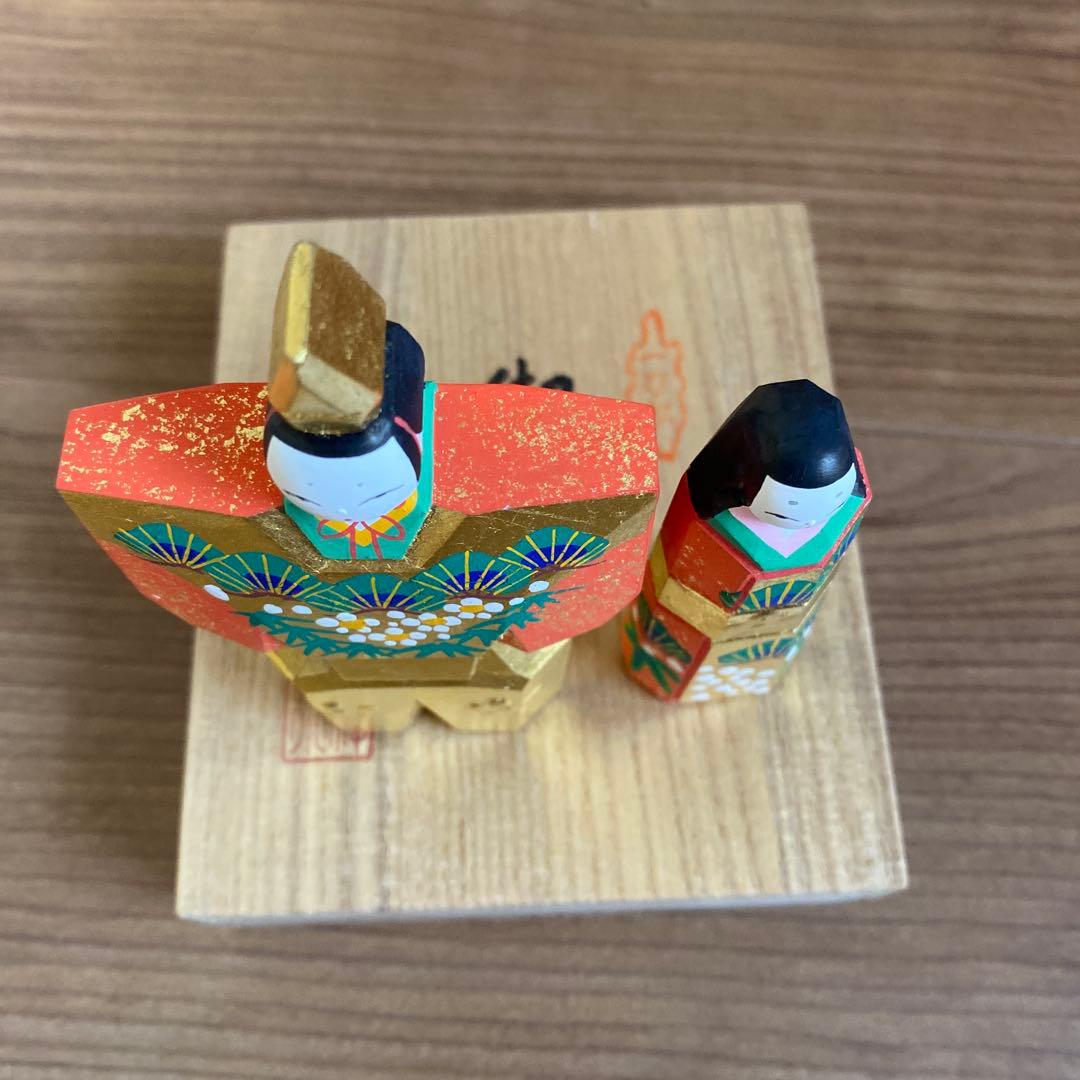 トモ　　雛人形　川口神泉　一刀彫