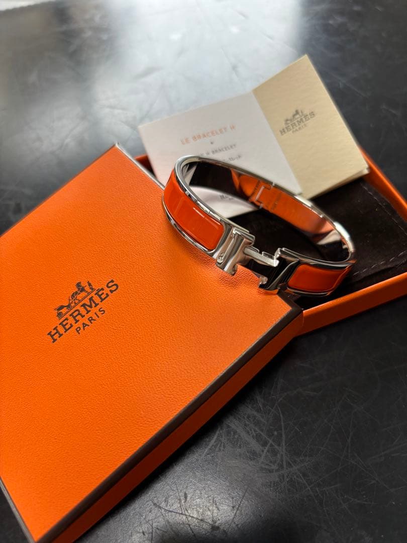 HERMES⭐︎超美品　Hバングル　オレンジ