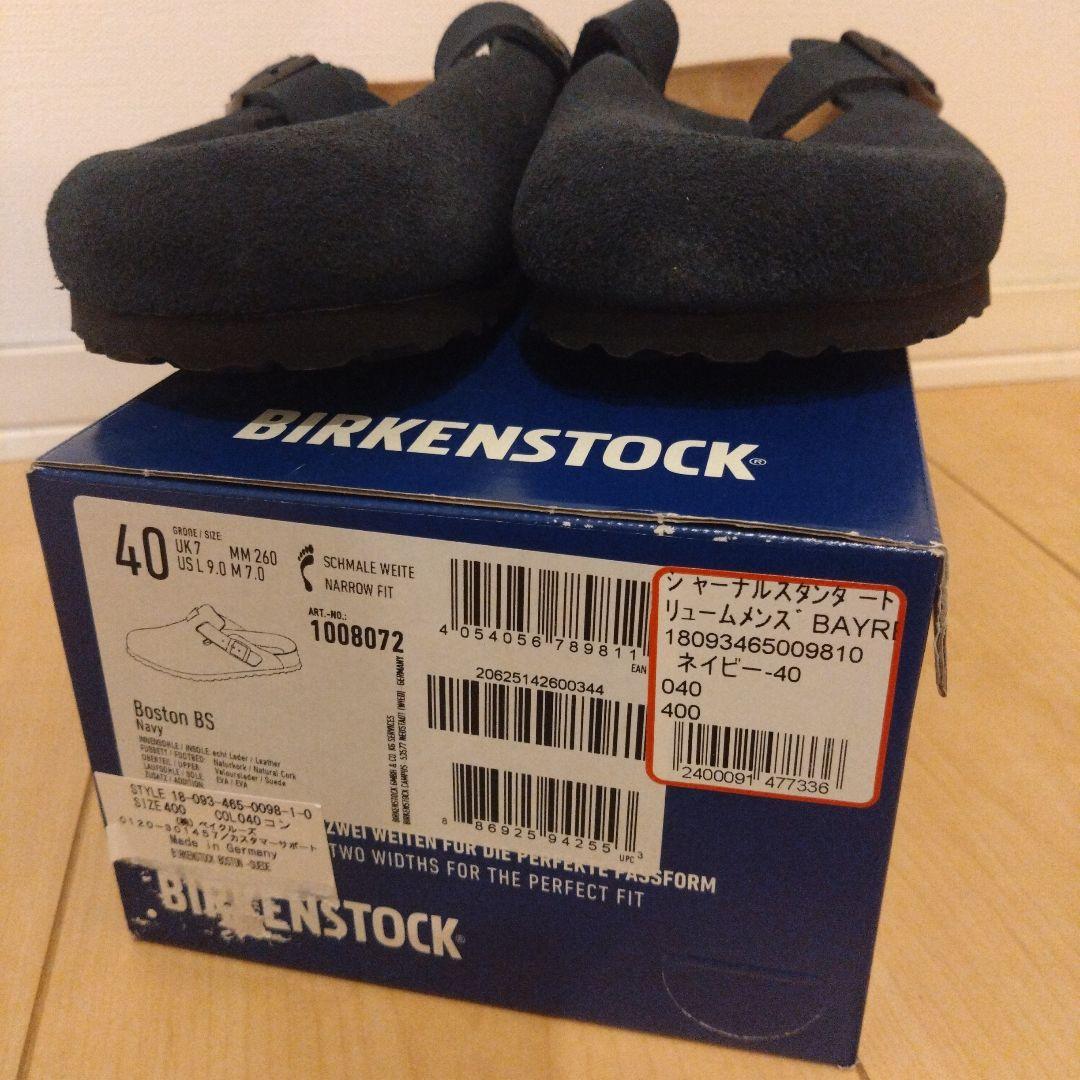 BIRKENSTOCK Boston サンダル 40 ネイビー スエード