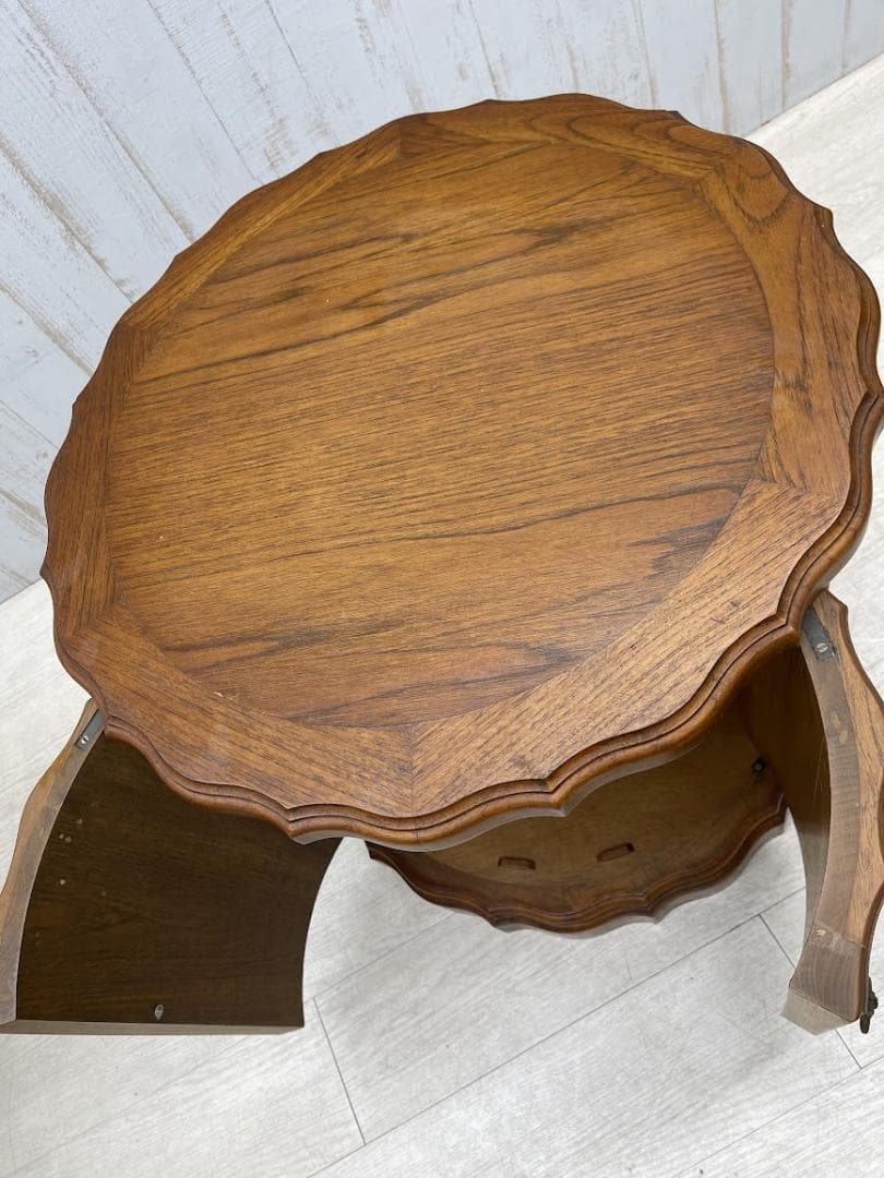 ドラムテーブル キャビネット 観音開き イギリス アンティーク調 サイドテーブル