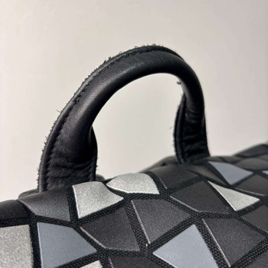 美品✨chi.wata リュック レザー 幾何学 本革 ブラック チワタ A4◎