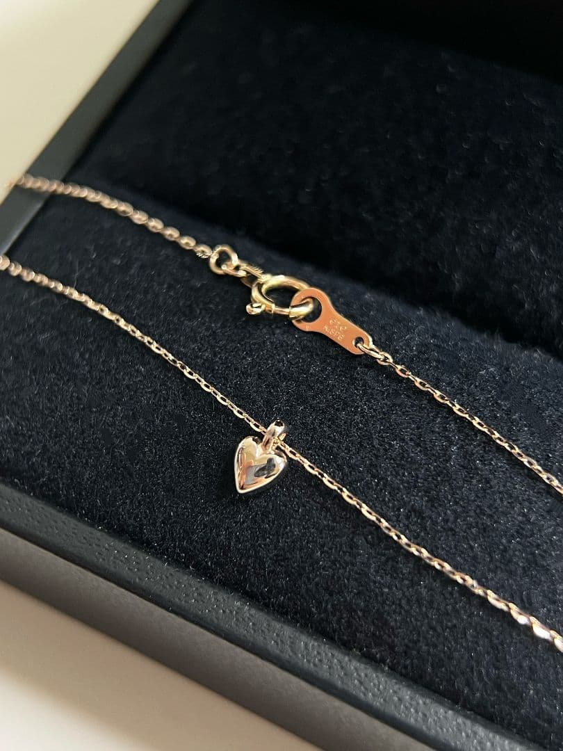 ete　K18　ハート　ネックレス　購入証明書　ケース付き