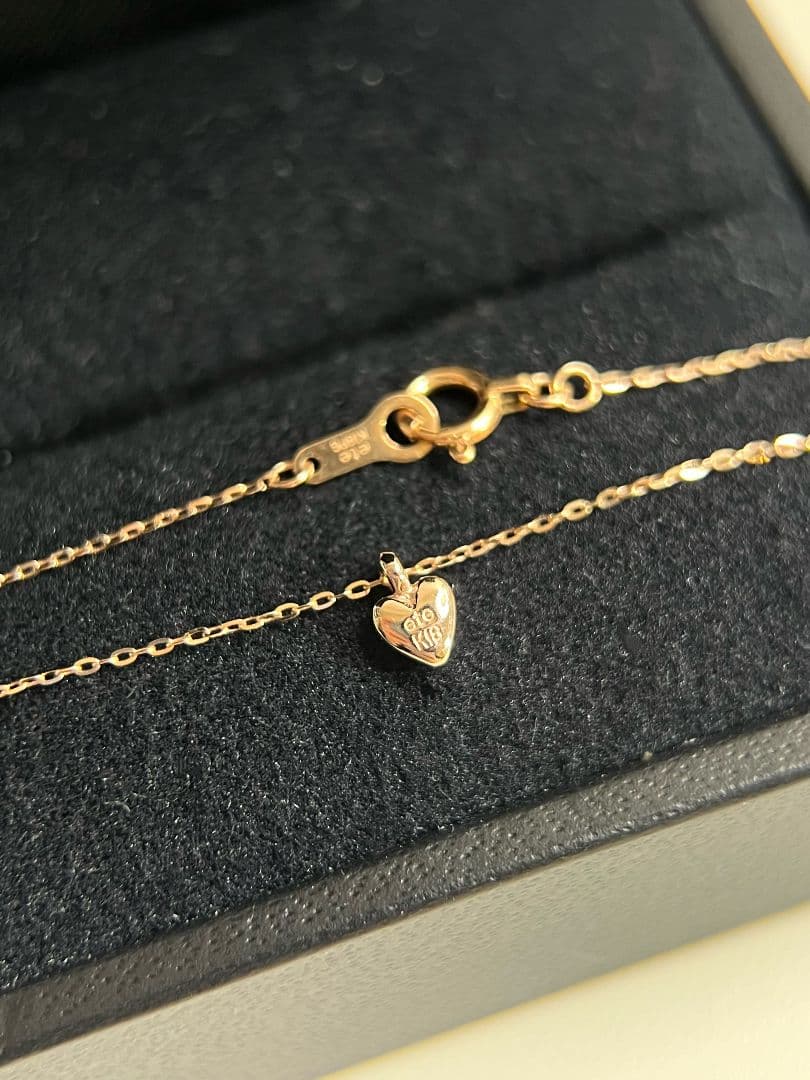 ete　K18　ハート　ネックレス　購入証明書　ケース付き