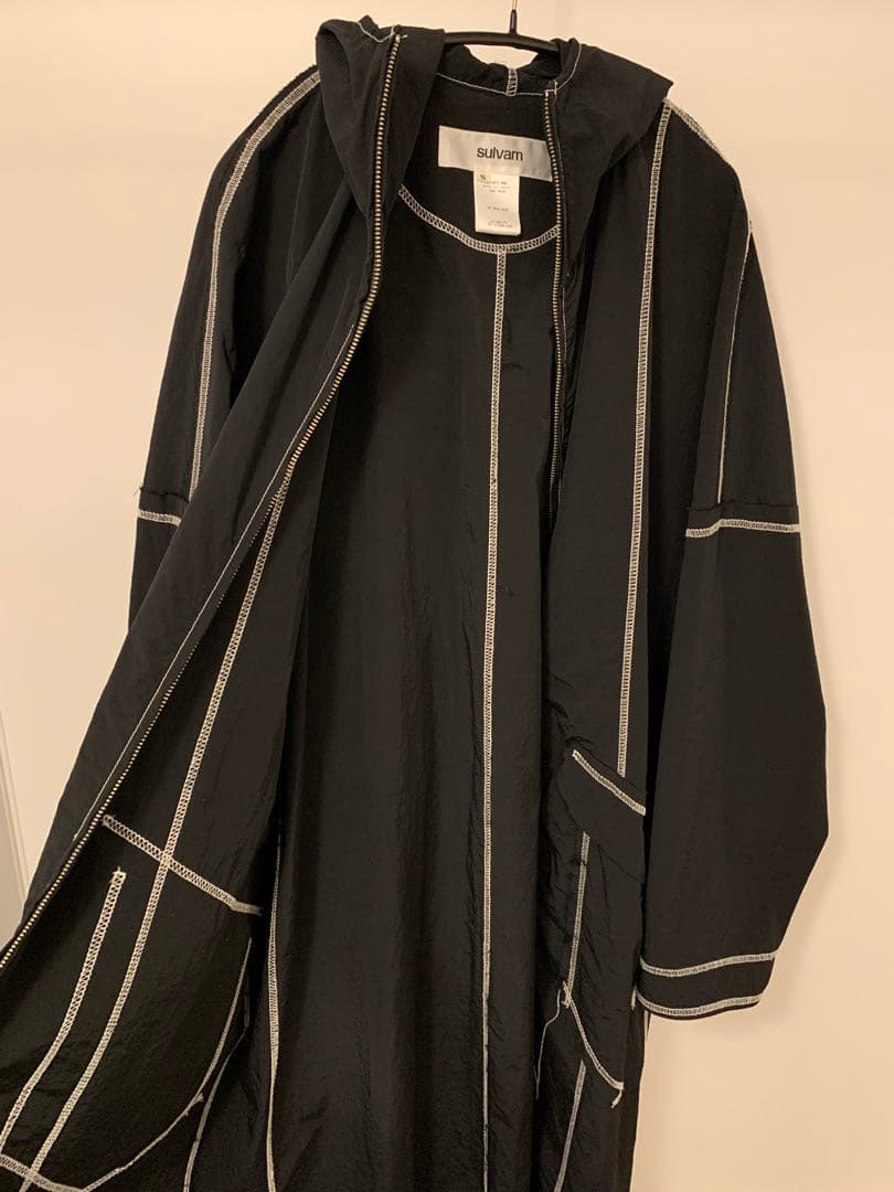 sulvam zip up rain coat ブラック　S