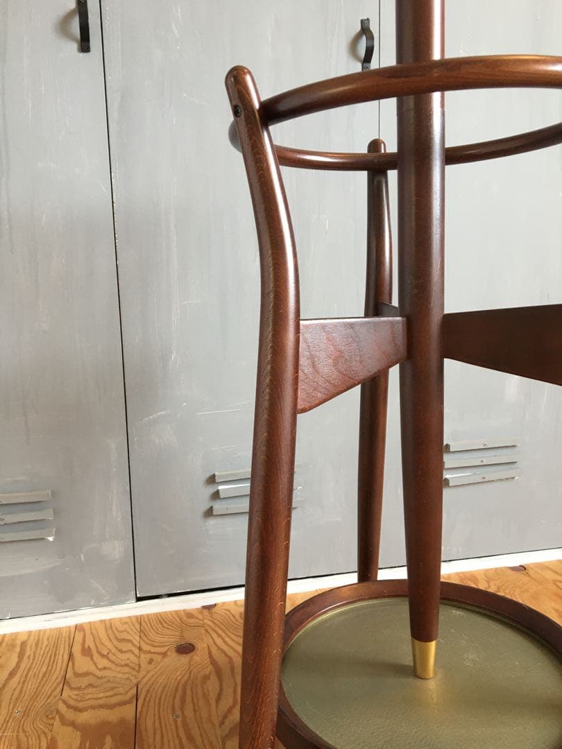 秋田木工 ポールハンガー コート掛け ビンテージ カリモク キツツキ 柏木工