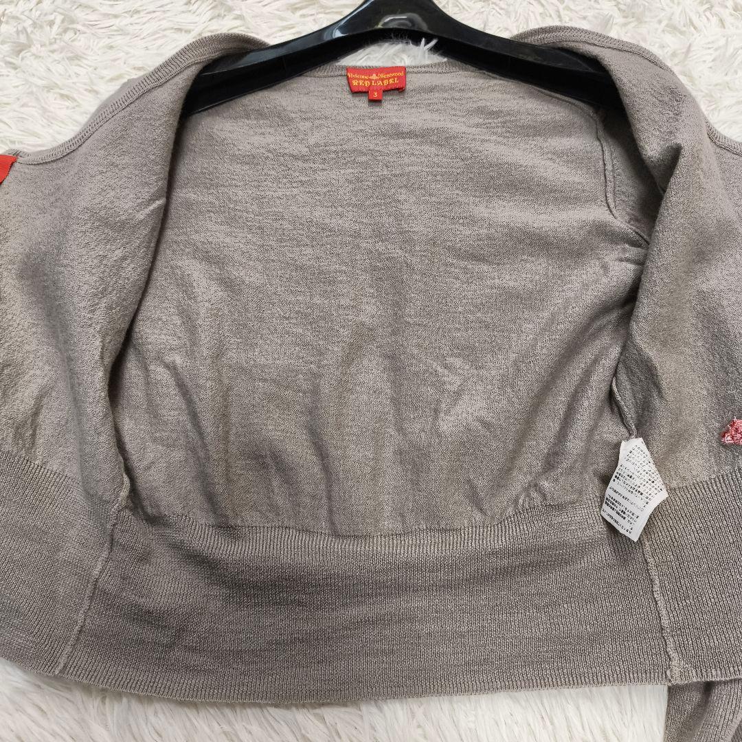 ヴィヴィアンウエストウッドレッドレーベル カーディガン オーブボタン 刺繍 変形