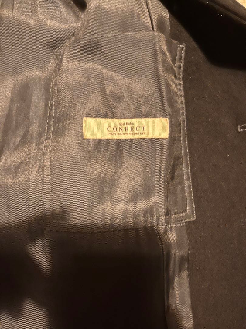 nest robe CONFECT ノーカラージャケット 黒