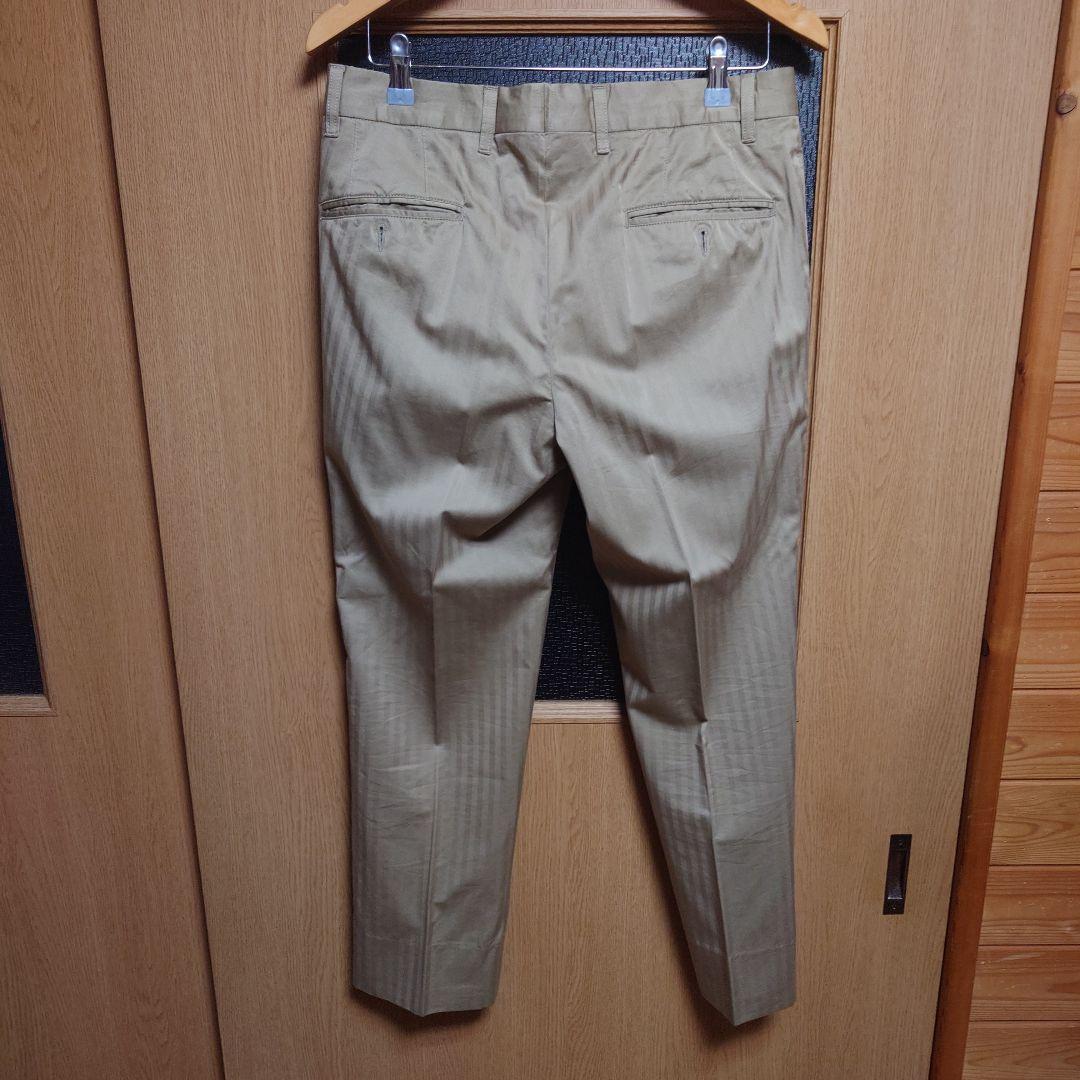 【美品】48 ルビアム ヘリンボーンセ ットアップ コットン スーツ ベージュ