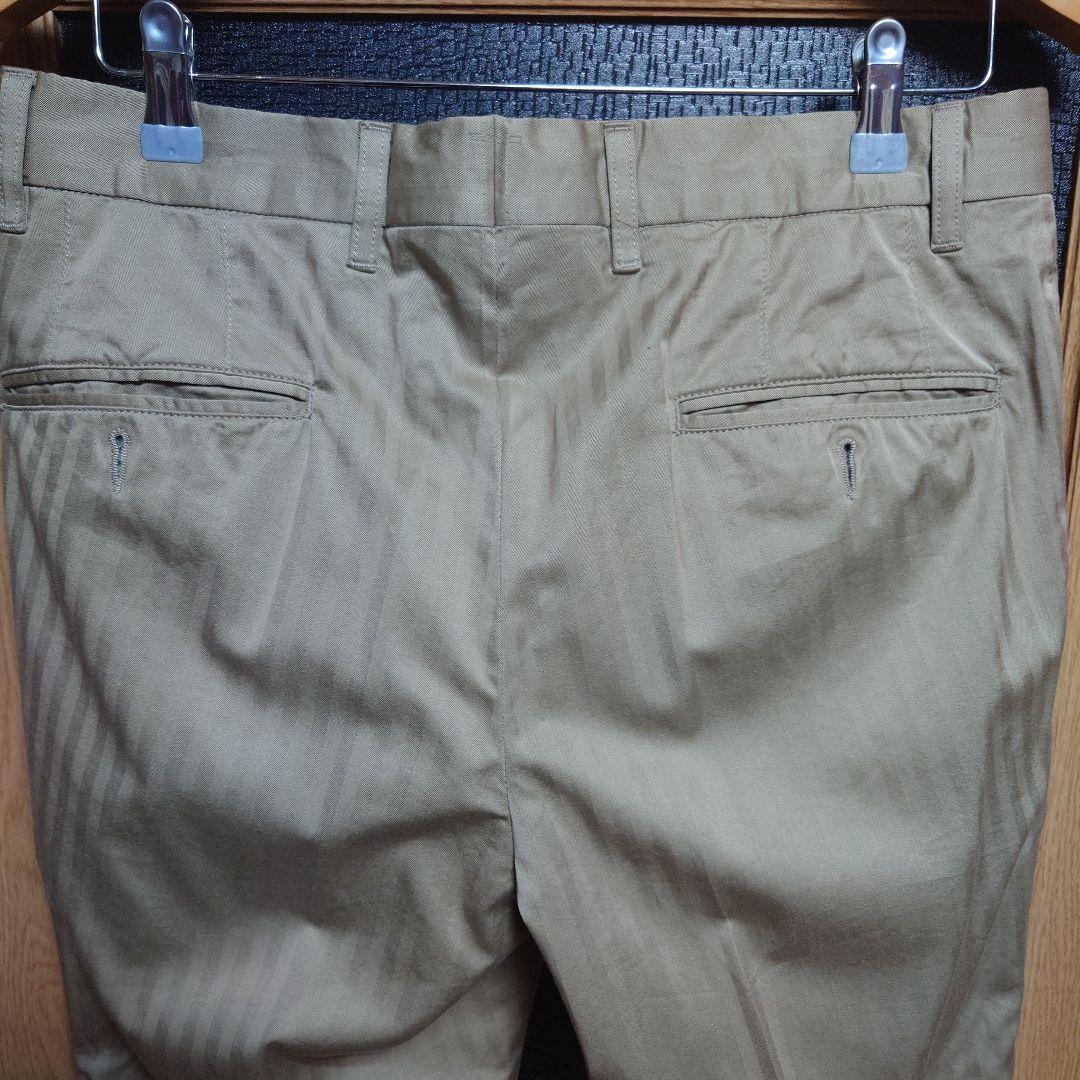 【美品】48 ルビアム ヘリンボーンセ ットアップ コットン スーツ ベージュ