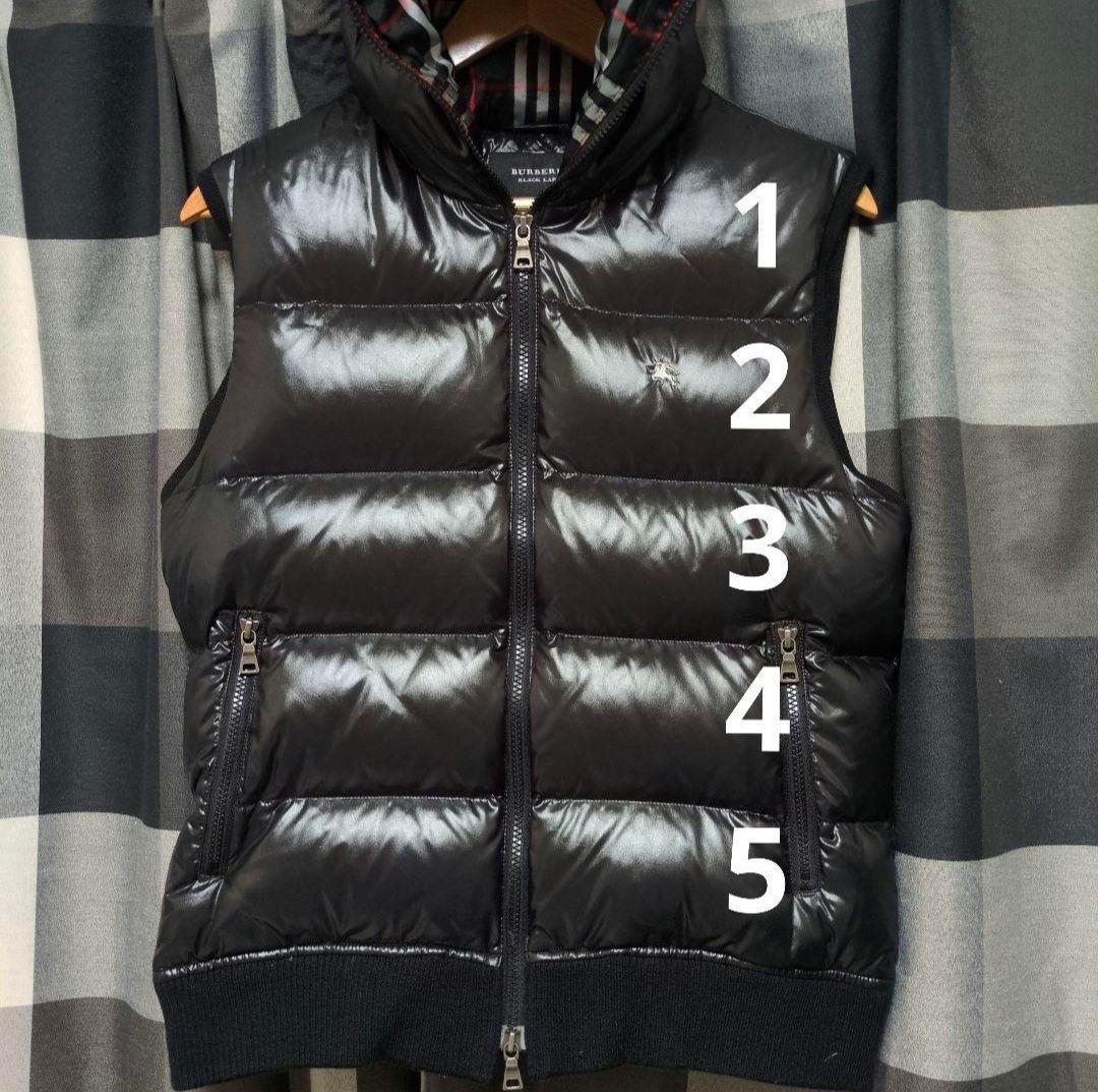 極美品！!バーバリーブラックレーベルダウンジャケット　ダウンベスト黒