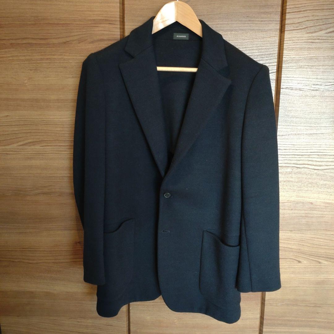 JIL SANDER ネイビー ウールフランネル ジャケット S