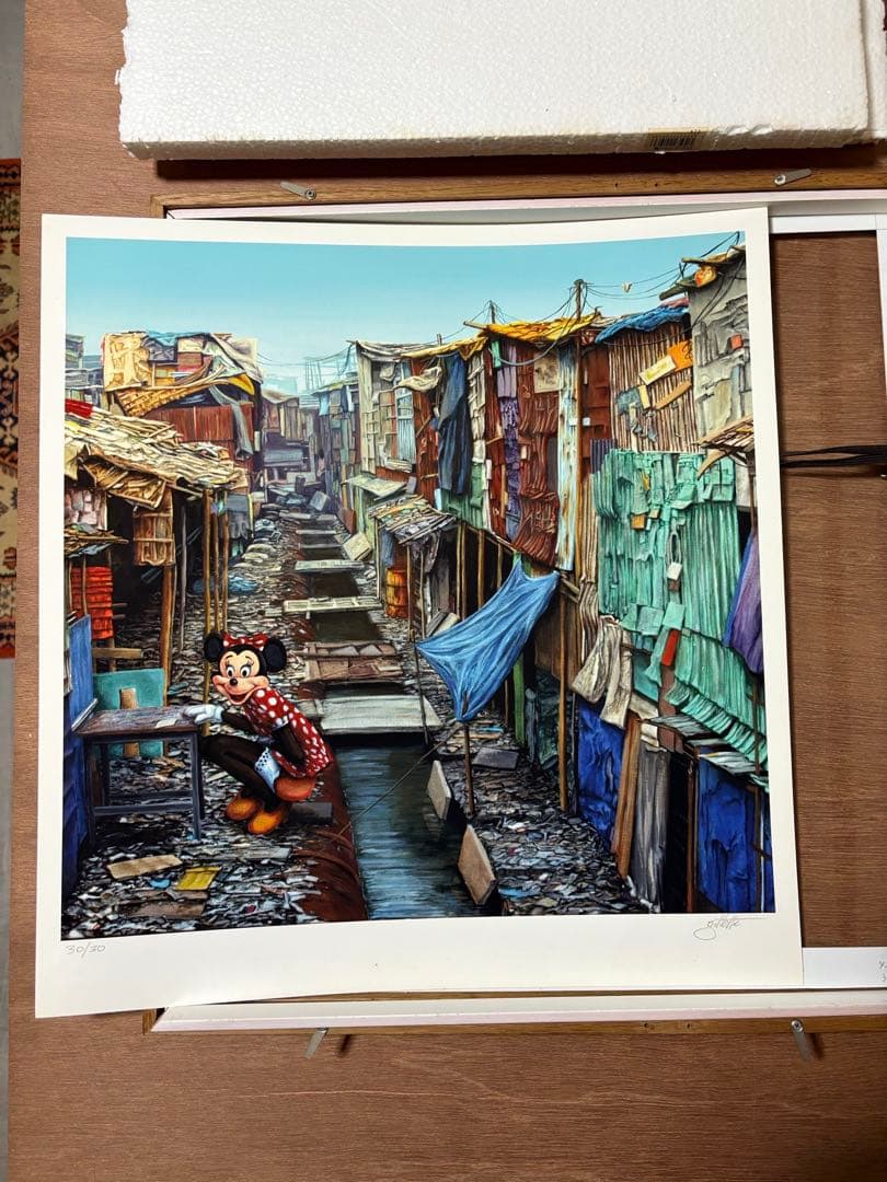 版画 Jeff Gillete shadow city minnie