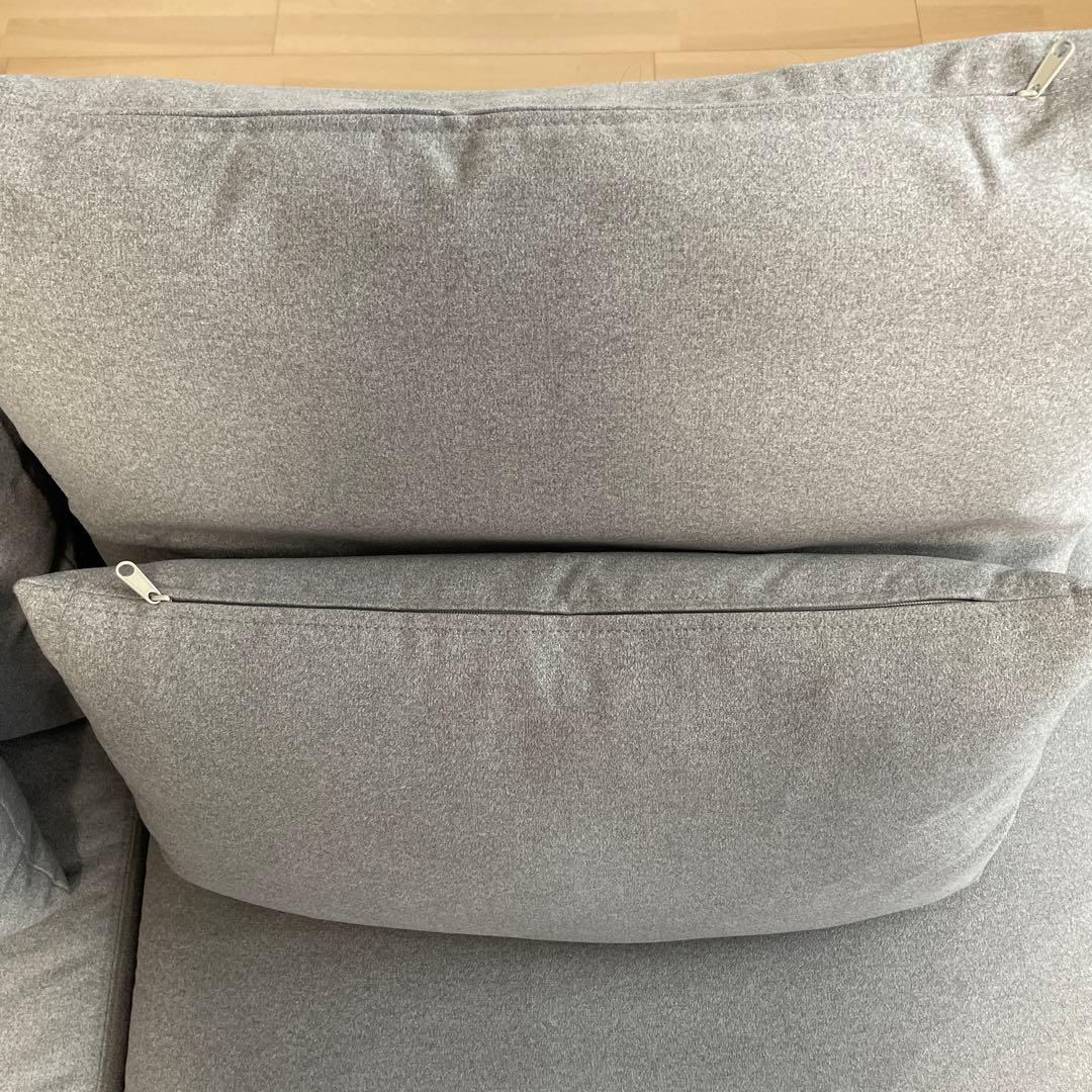IKEA ソーデルハムンソファ ファスナー付きクッション