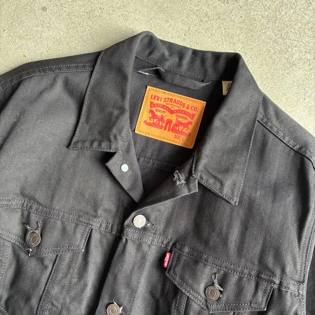 メキシコ製 Levis ブラック デニムトラッカージャケット L