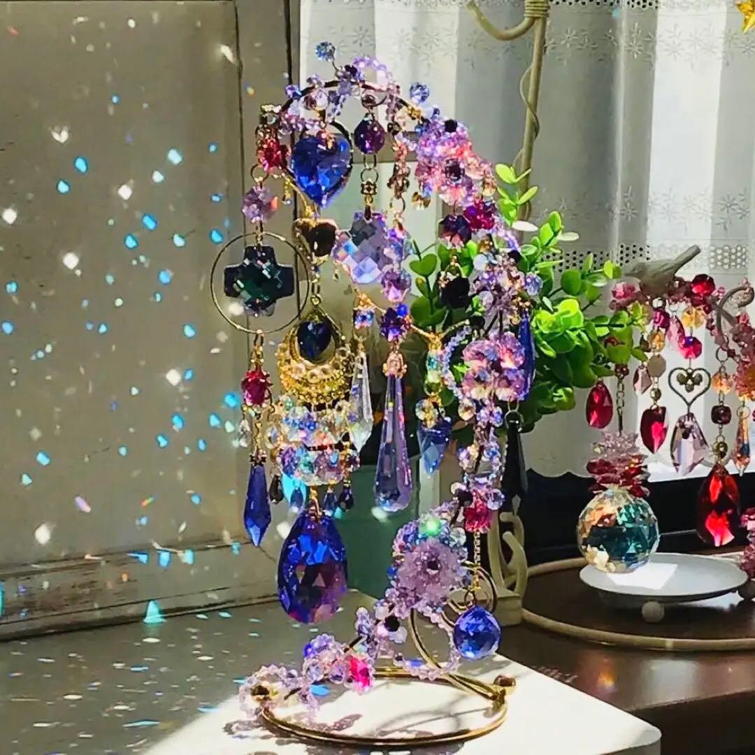 SWAROVSKI ✩.*˚バイオレット置き型サンキャッチャー