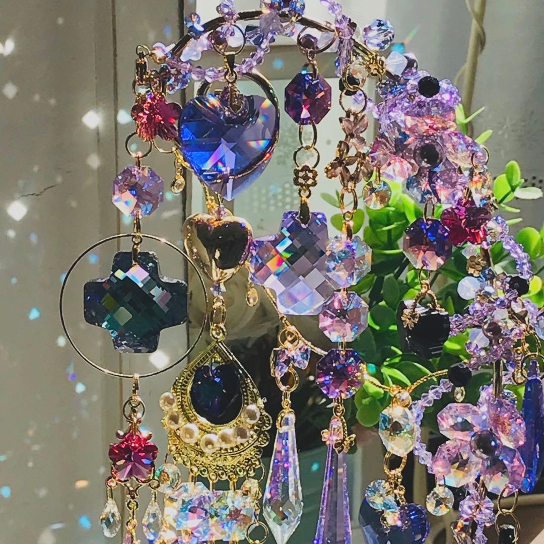 SWAROVSKI ✩.*˚バイオレット置き型サンキャッチャー