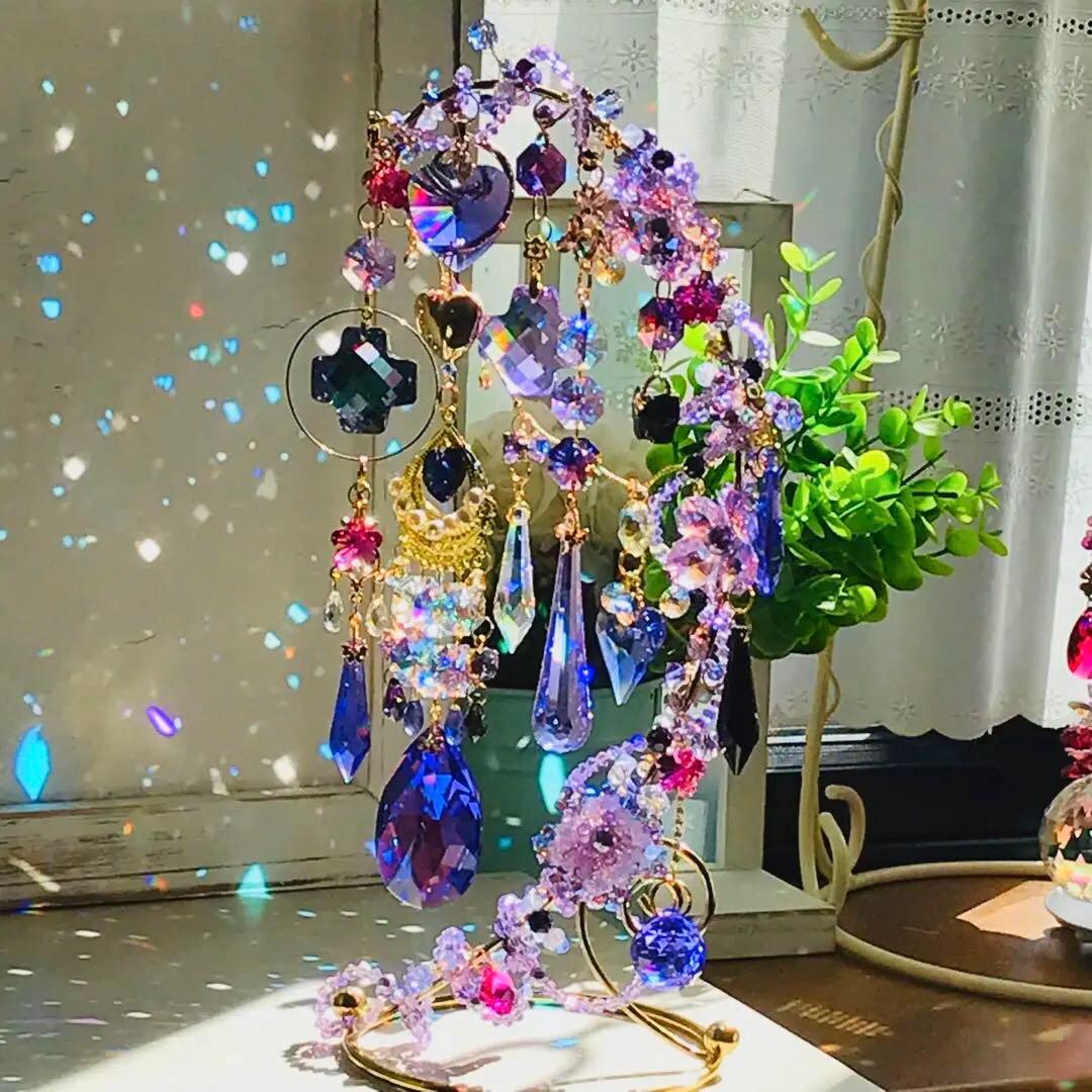 SWAROVSKI ✩.*˚バイオレット置き型サンキャッチャー