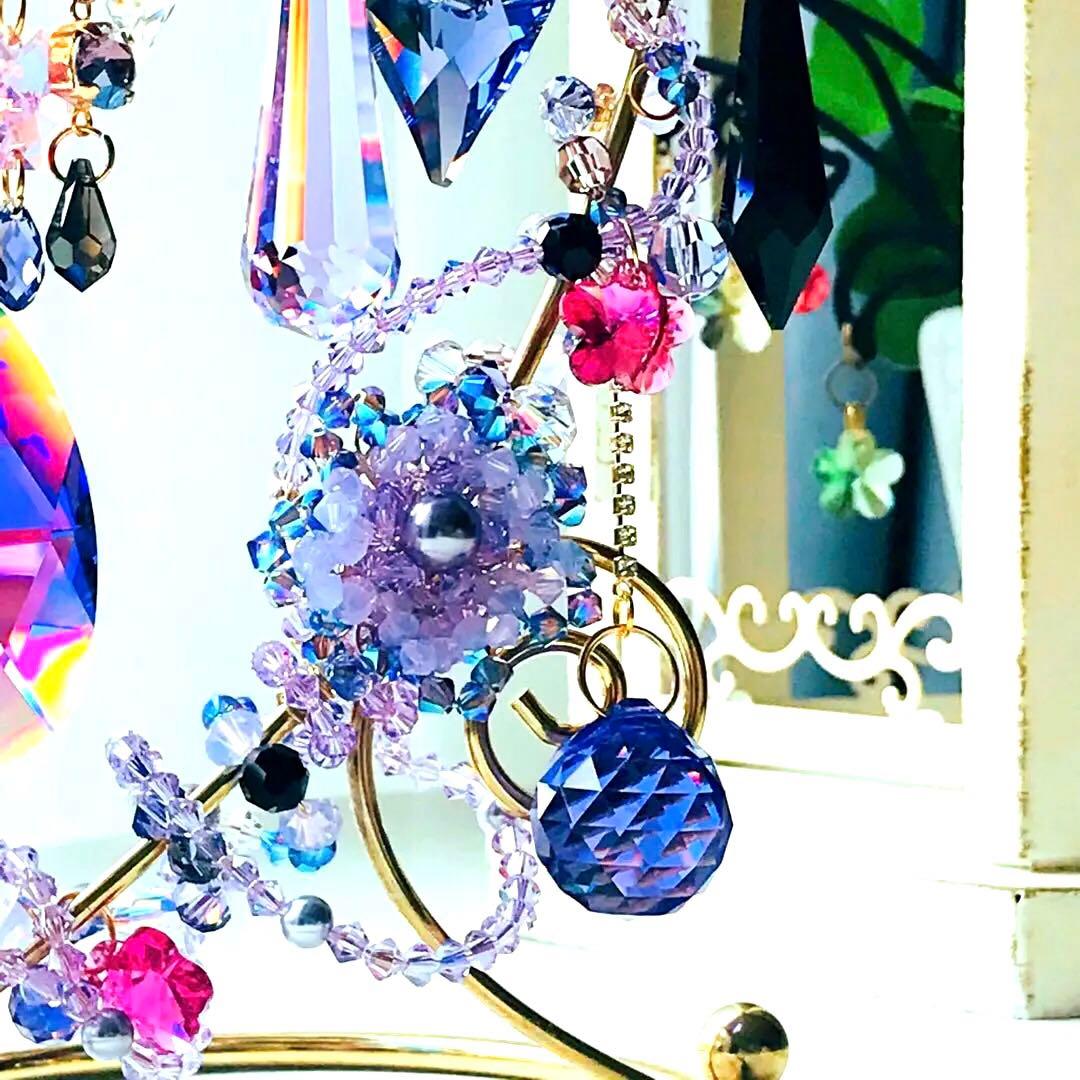 SWAROVSKI ✩.*˚バイオレット置き型サンキャッチャー