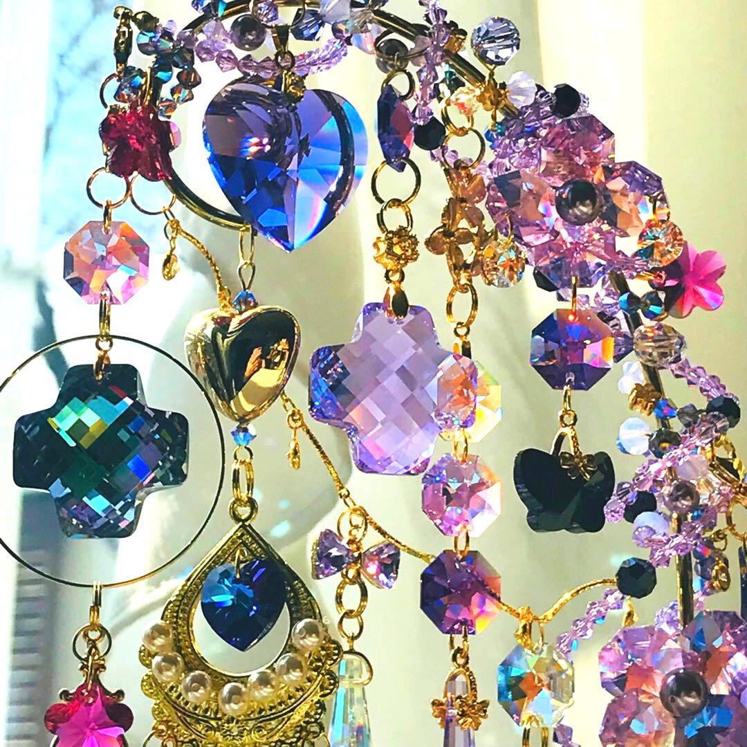 SWAROVSKI ✩.*˚バイオレット置き型サンキャッチャー