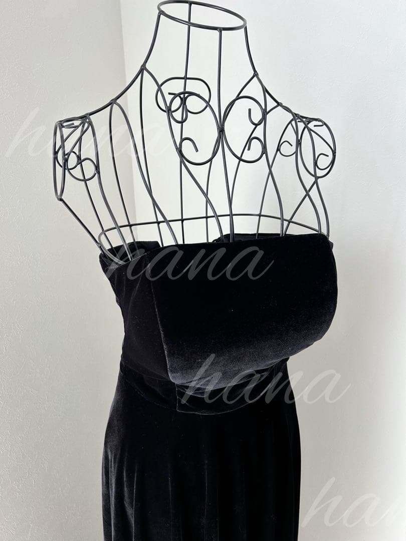 美シルエット＊ブラックドレス ウェディング 前撮り 韓国フォト ベロア