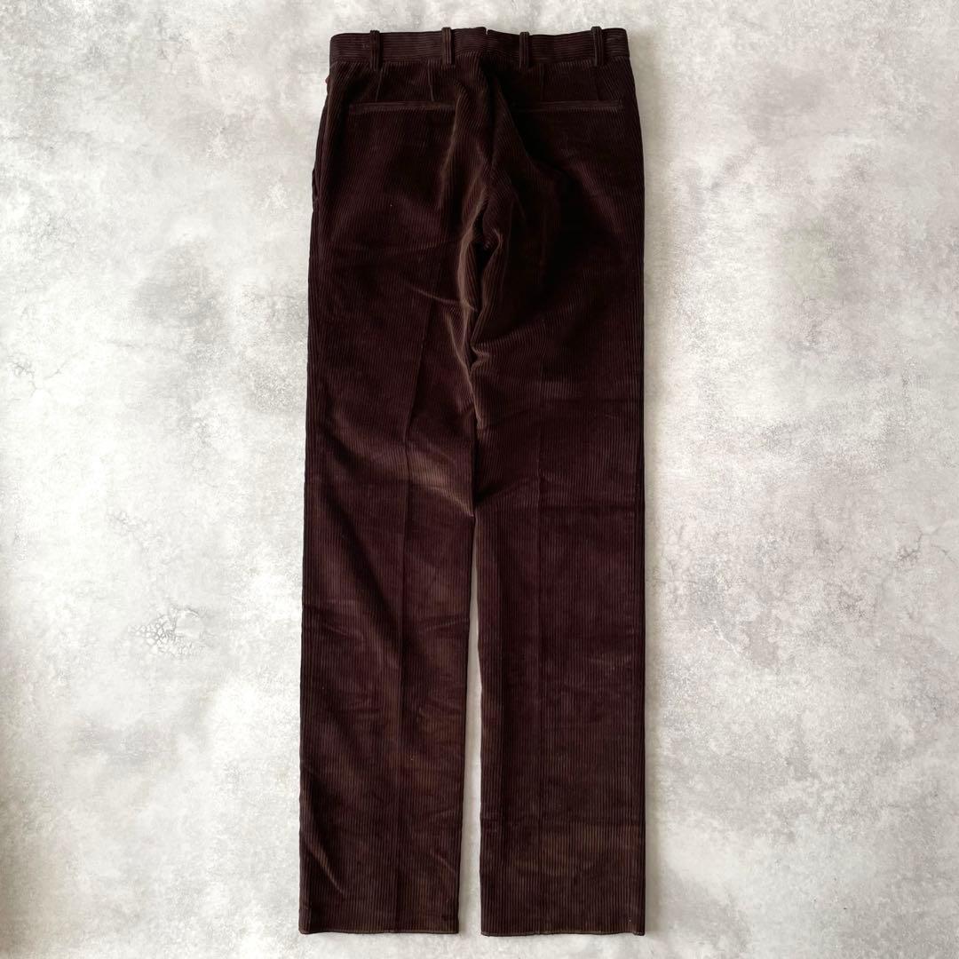 未使用 BERNARD ZINS コーデュロイ ワンタックパンツ ブラウン 38