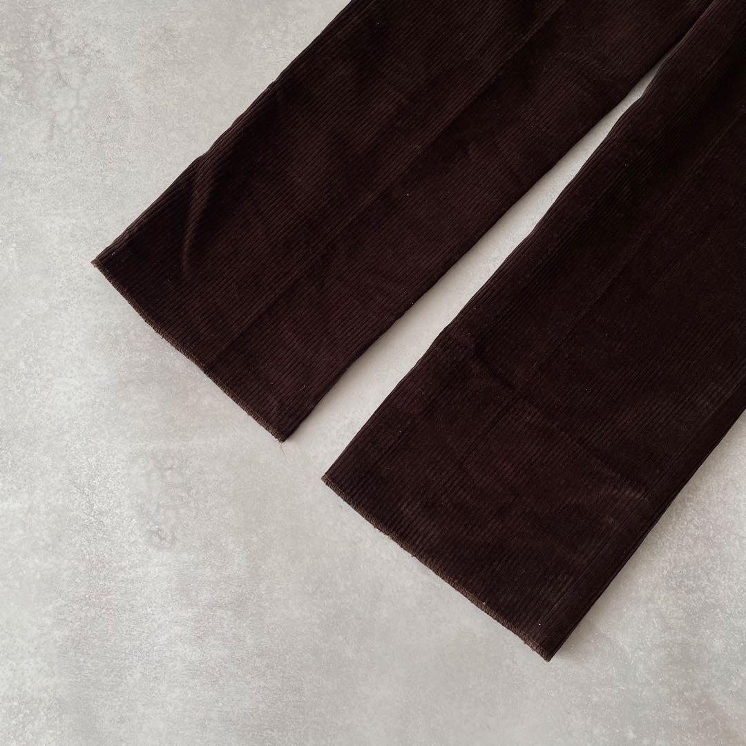 未使用 BERNARD ZINS コーデュロイ ワンタックパンツ ブラウン 38