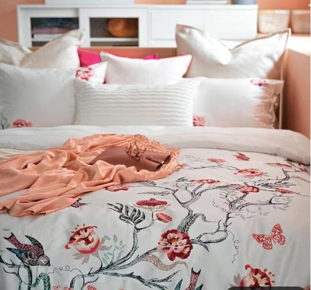 IKEA ボックスシーツ、 NATTJASMIN & JÄTTELILJA