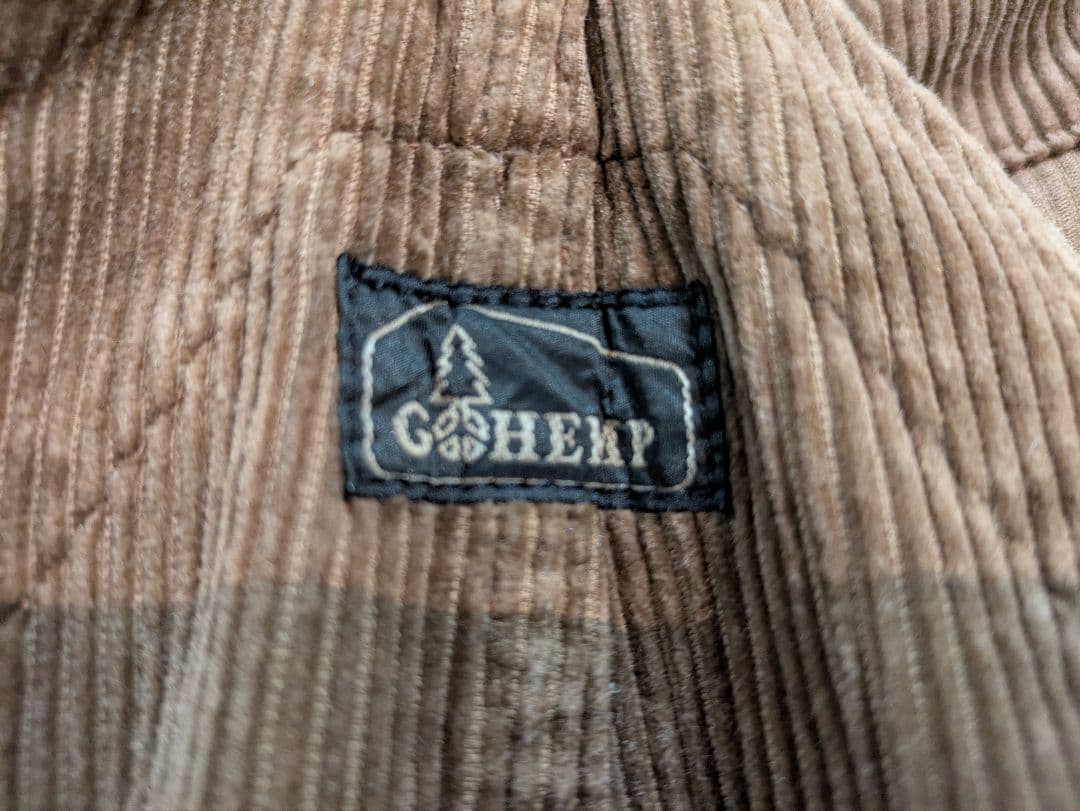 GO HEMP ゴーヘンプ コーデュロイオーバーオール ブラウン サイズ32