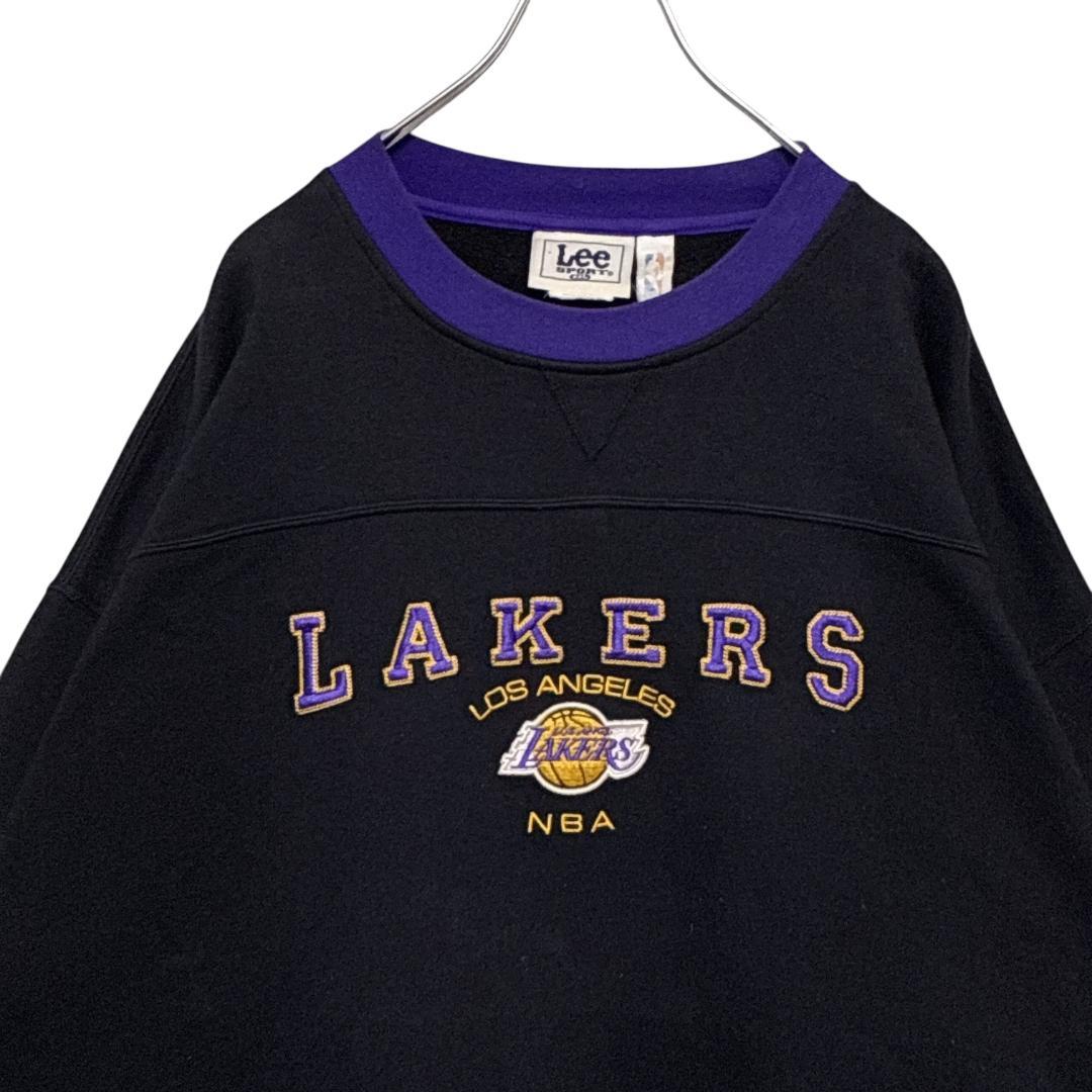NBA レイカーズ Lee SPORT スウェット トレーナー 刺繍 黒 2XL