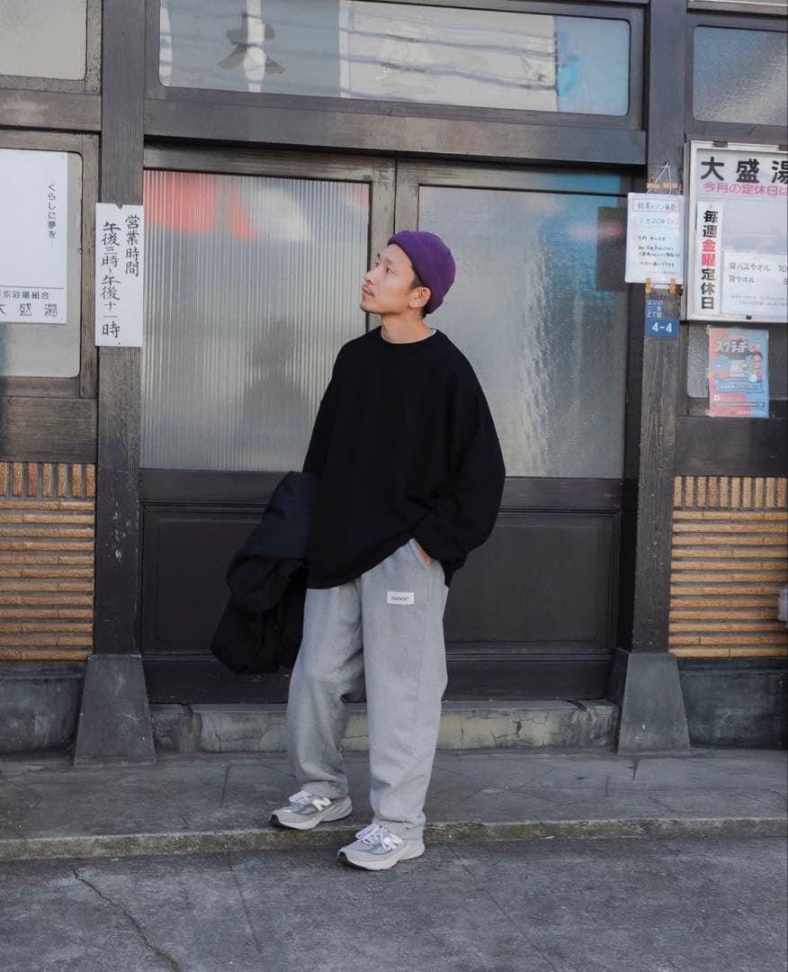 dDdDdDd　SUPER BIG CREW SWEAT BLACK XLサイズ